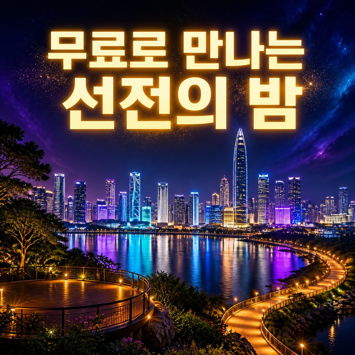 입장료 없이도 선전의 밤이 충분한 곳