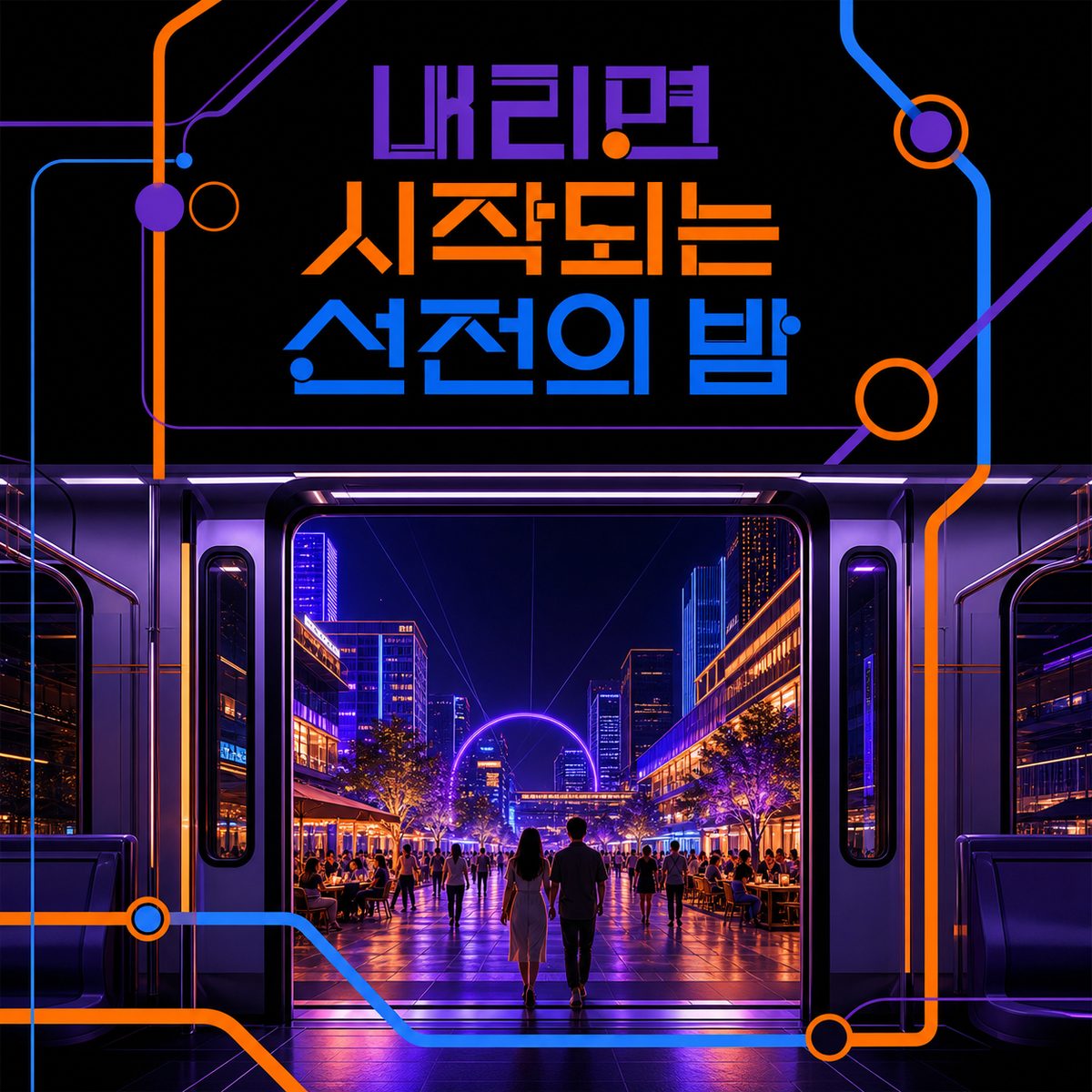 지하철에서 내리면 시작되는 선전의 밤