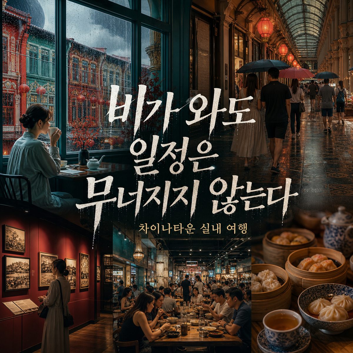 비가 내려도 차이나타운 일정이 무너지지 않는 곳