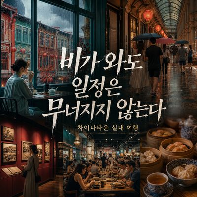 비가 내려도 차이나타운 일정이 무너지지 않는 곳