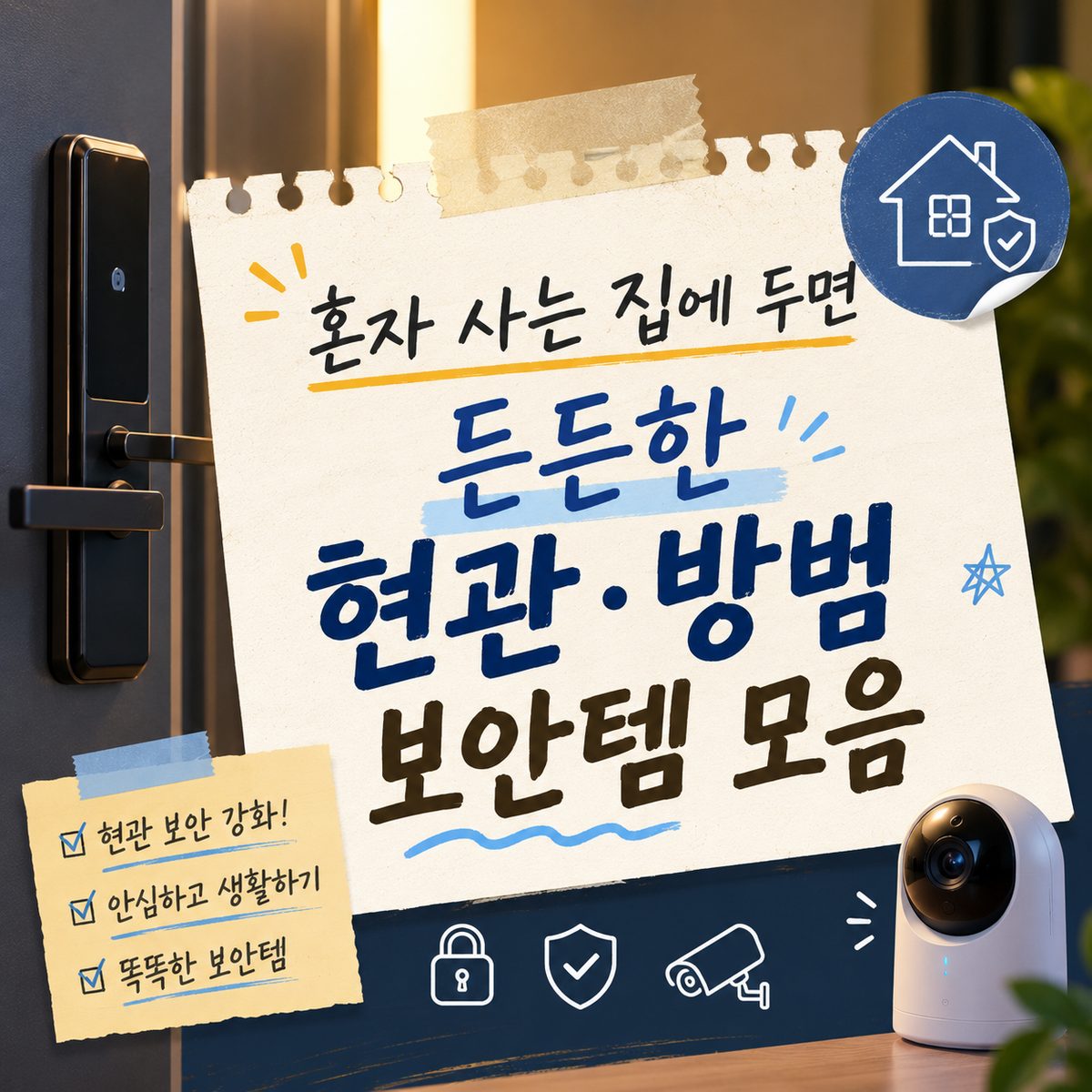 혼자 사는 집에 두면 든든한 현관·방범 보안템 모음