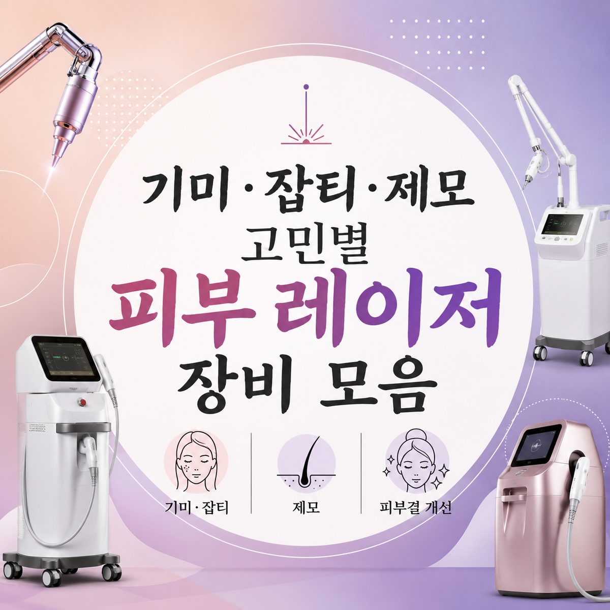 기미·잡티·제모 고민별 피부 레이저 장비 모음