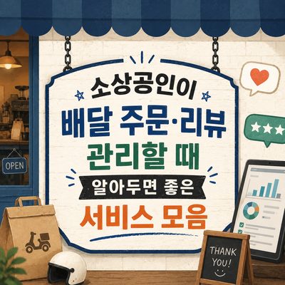 소상공인이 배달 주문·리뷰 관리할 때 알아두면 좋은 서비스 모음