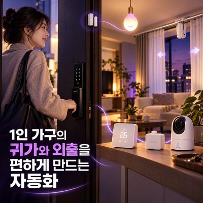 Automation for Easy Coming Home and Going Out for Single-person Households