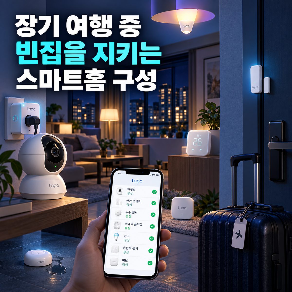 장기 여행 중 빈집을 지키는 스마트홈 구성
