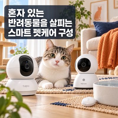 혼자 있는 반려동물을 살피는 스마트 펫케어 구성
