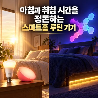 아침과 취침 시간을 정돈하는 스마트홈 루틴 기기