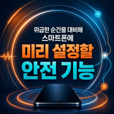 위급한 순간을 대비해 스마트폰에 미리 설정할 안전 기능