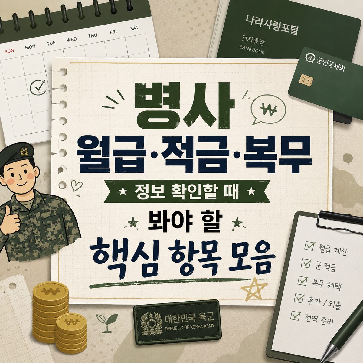 병사 월급·적금·복무 정보 확인할 때 봐야 할 핵심 항목 모음