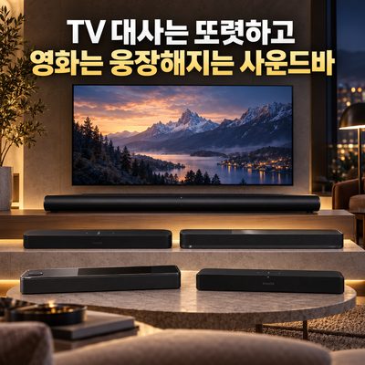 TV 대사는 또렷하고 영화는 웅장해지는 사운드바
