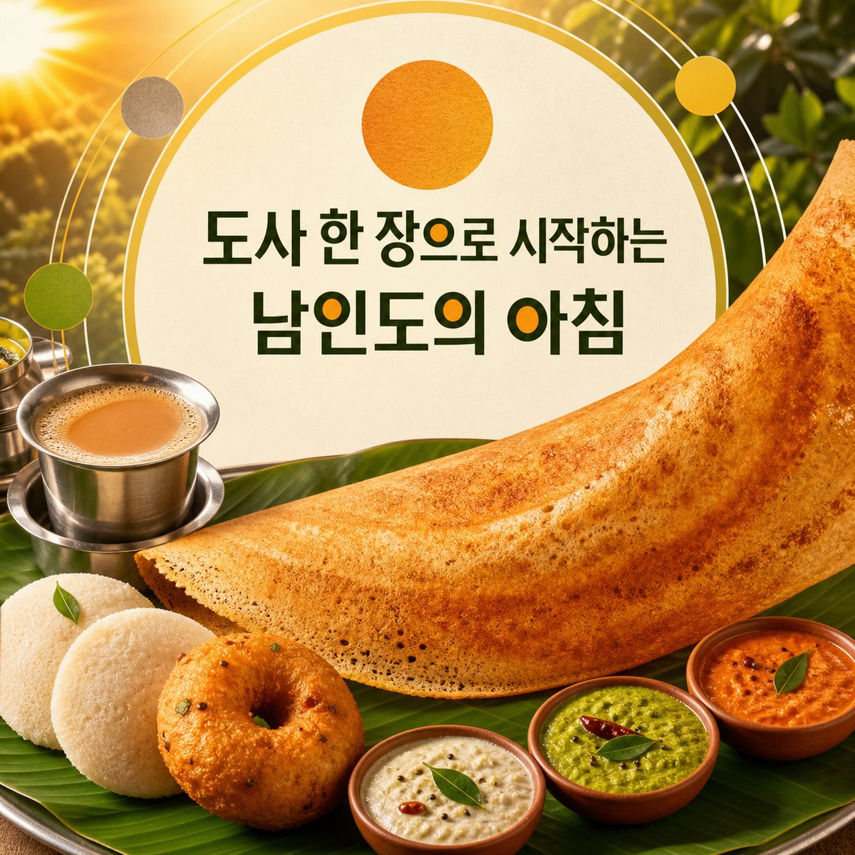 도사 한 장으로 시작하는 남인도의 아침