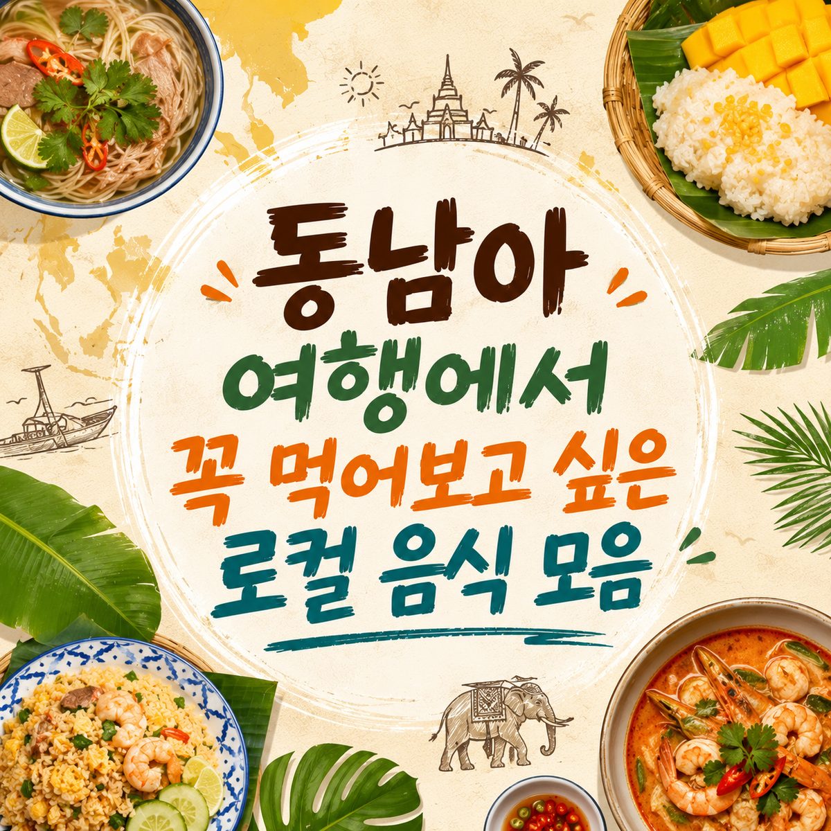 동남아 여행에서 꼭 먹어보고 싶은 로컬 음식 모음