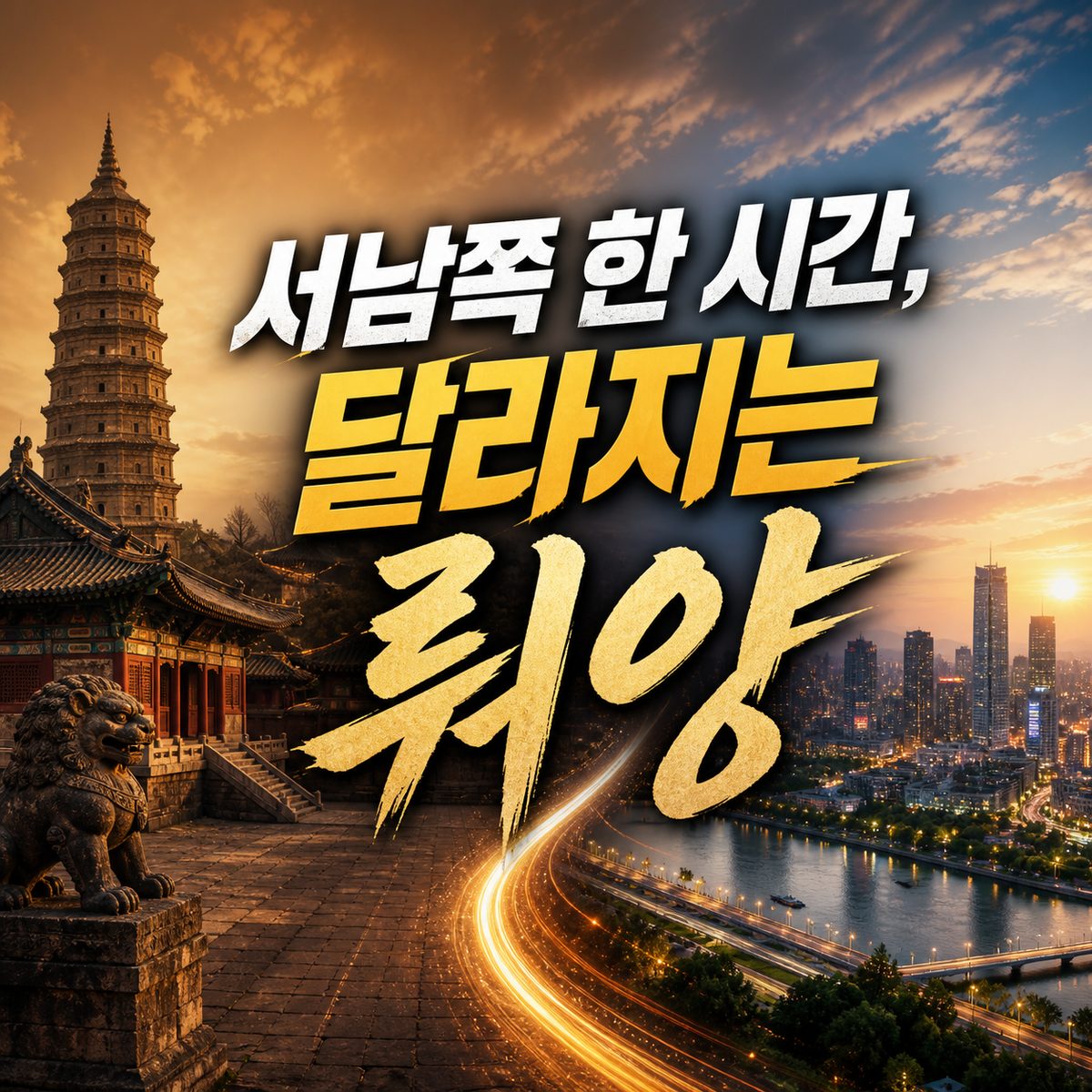 뤄양 서남쪽으로 한 시간 더 가면 풍경이 달라진다