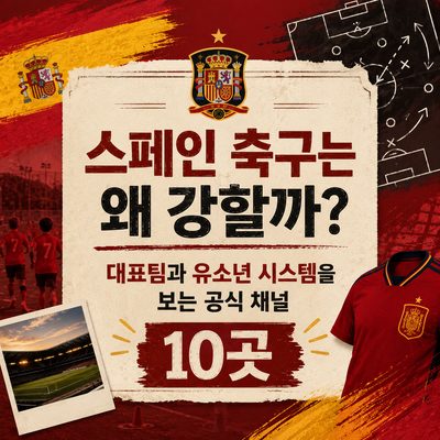 스페인 축구는 왜 강할까? 대표팀과 유소년 시스템을 보는 공식 채널 10곳