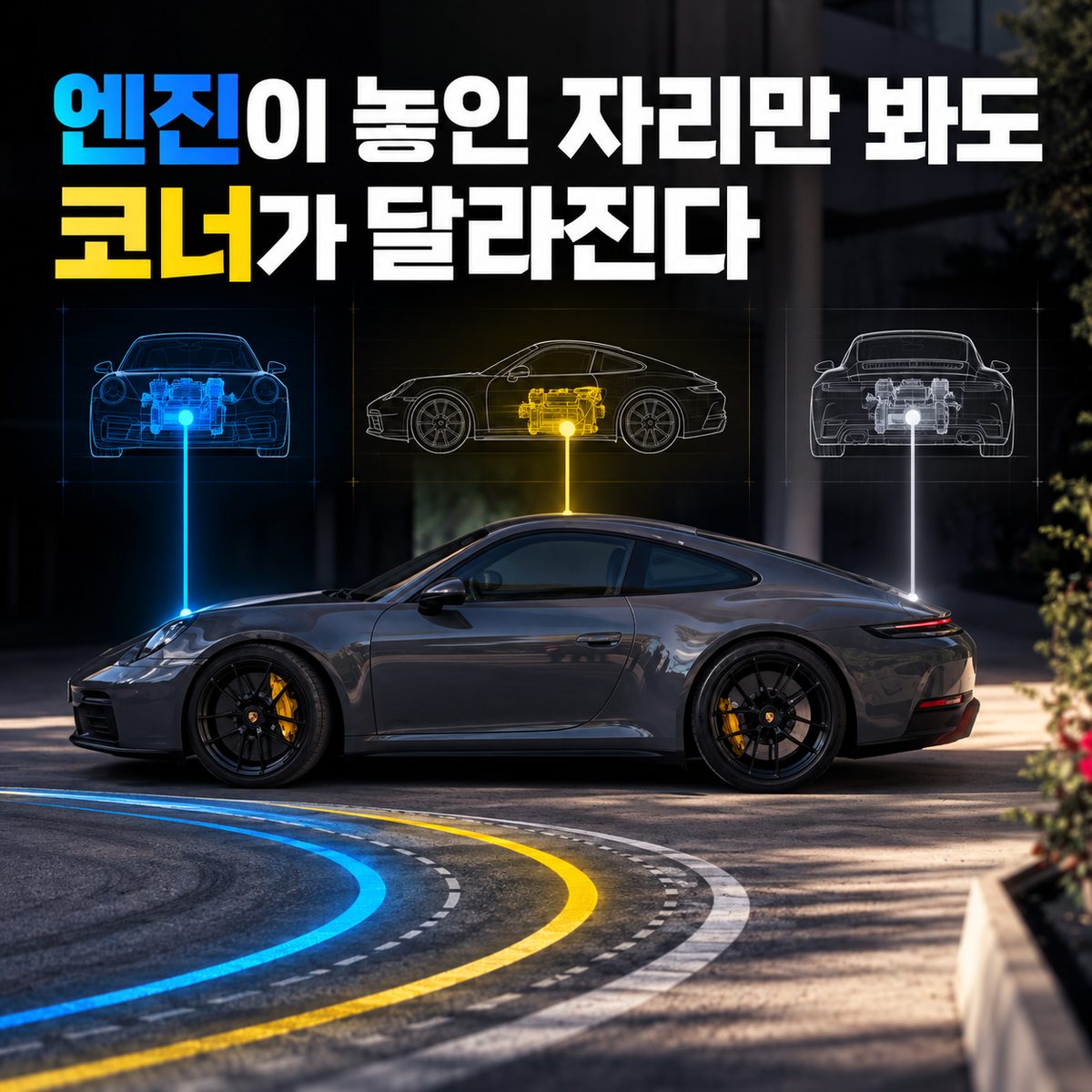 엔진이 놓인 자리만 봐도 코너가 달라진다