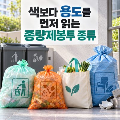 색보다 용도를 먼저 읽는 종량제봉투 종류