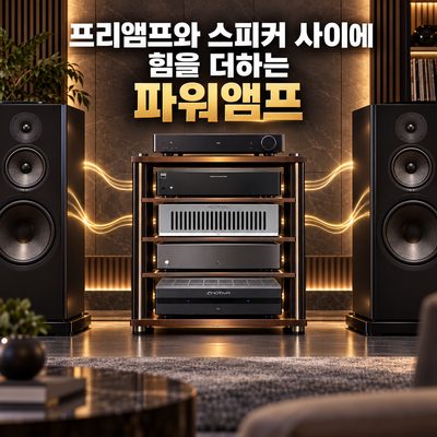 프리앰프와 스피커 사이에 힘을 더하는 파워앰프