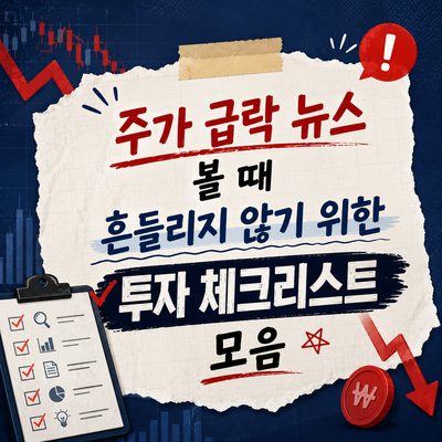 주가 급락 뉴스 볼 때 흔들리지 않기 위한 투자 체크리스트 모음