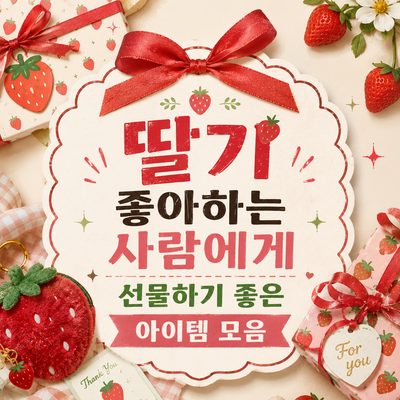 딸기 좋아하는 사람에게 선물하기 좋은 아이템 모음
