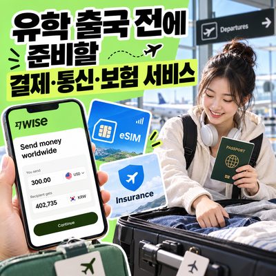 유학 출국 전에 준비할 결제·통신·보험 서비스