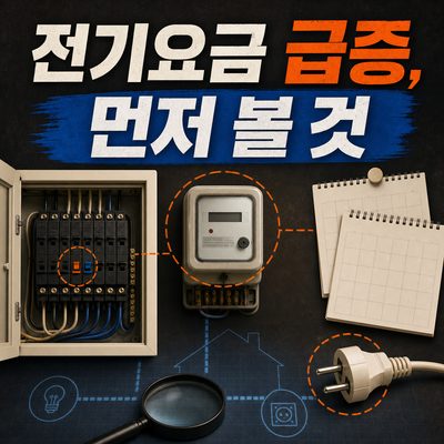 전기요금이 갑자기 늘었을 때 가전부터 탓하지 않는 점검법