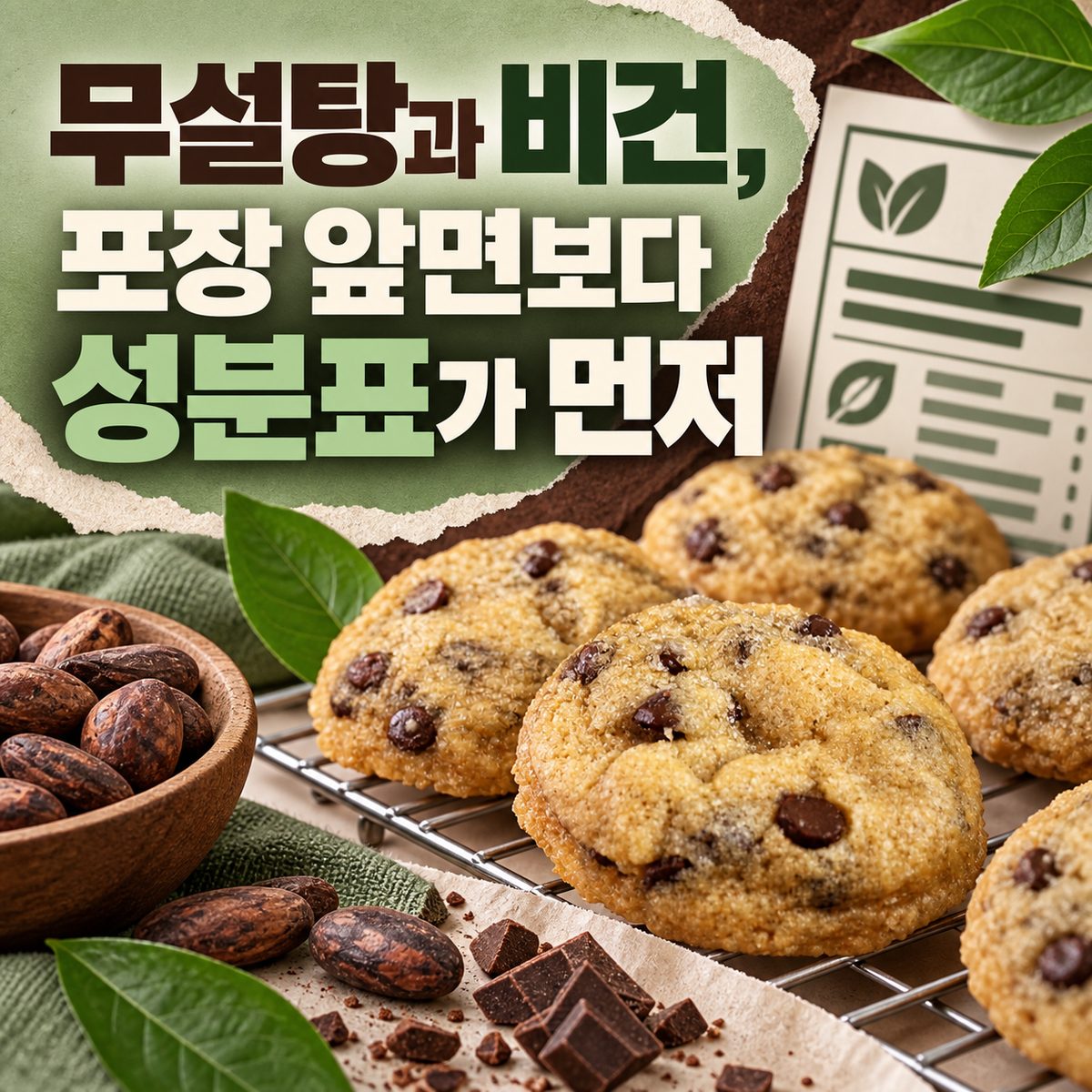 무설탕과 비건, 포장 앞면보다 성분표가 먼저