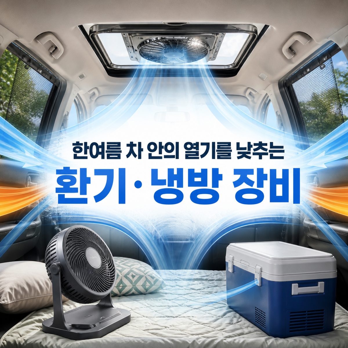 한여름 차 안의 열기를 낮추는 환기·냉방 장비