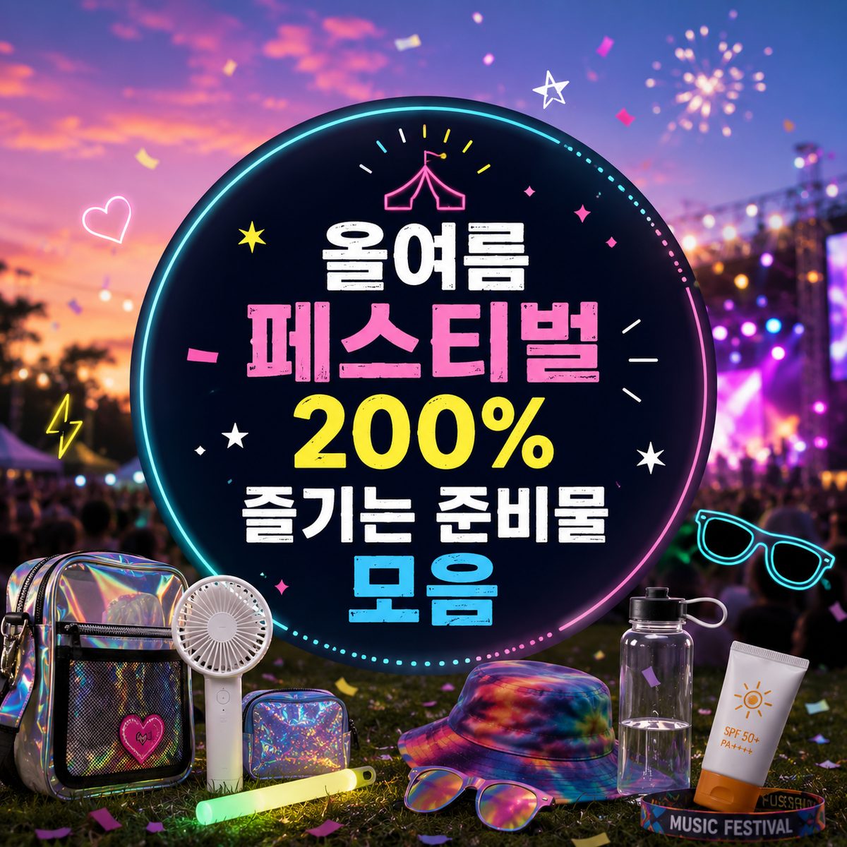 올여름 페스티벌 200% 즐기는 준비물 모음
