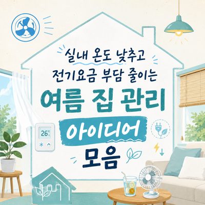 실내 온도 낮추고 전기요금 부담 줄이는 여름 집 관리 아이디어 모음