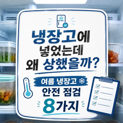 냉장고에 넣었는데 왜 상했을까? 여름 냉장고 안전 점검 8가지