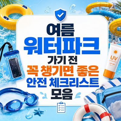 여름 워터파크 가기 전 꼭 챙기면 좋은 안전 체크리스트 모음