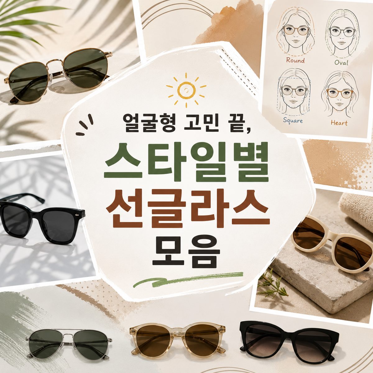 얼굴형 고민 끝, 스타일별 선글라스 모음