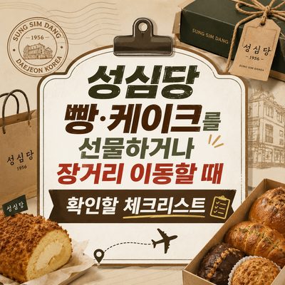 성심당 빵·케이크를 선물하거나 장거리 이동할 때 확인할 체크리스트