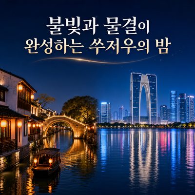 불빛과 물결이 함께 완성하는 쑤저우의 밤