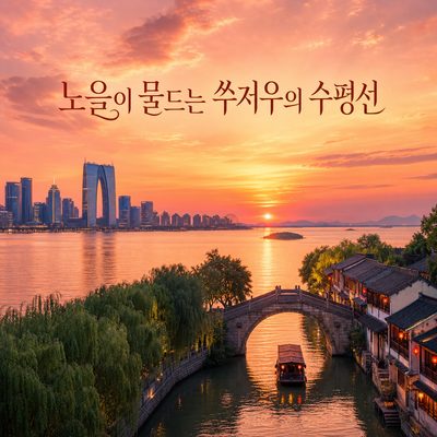 해가 낮아질수록 아름다워지는 쑤저우 물가