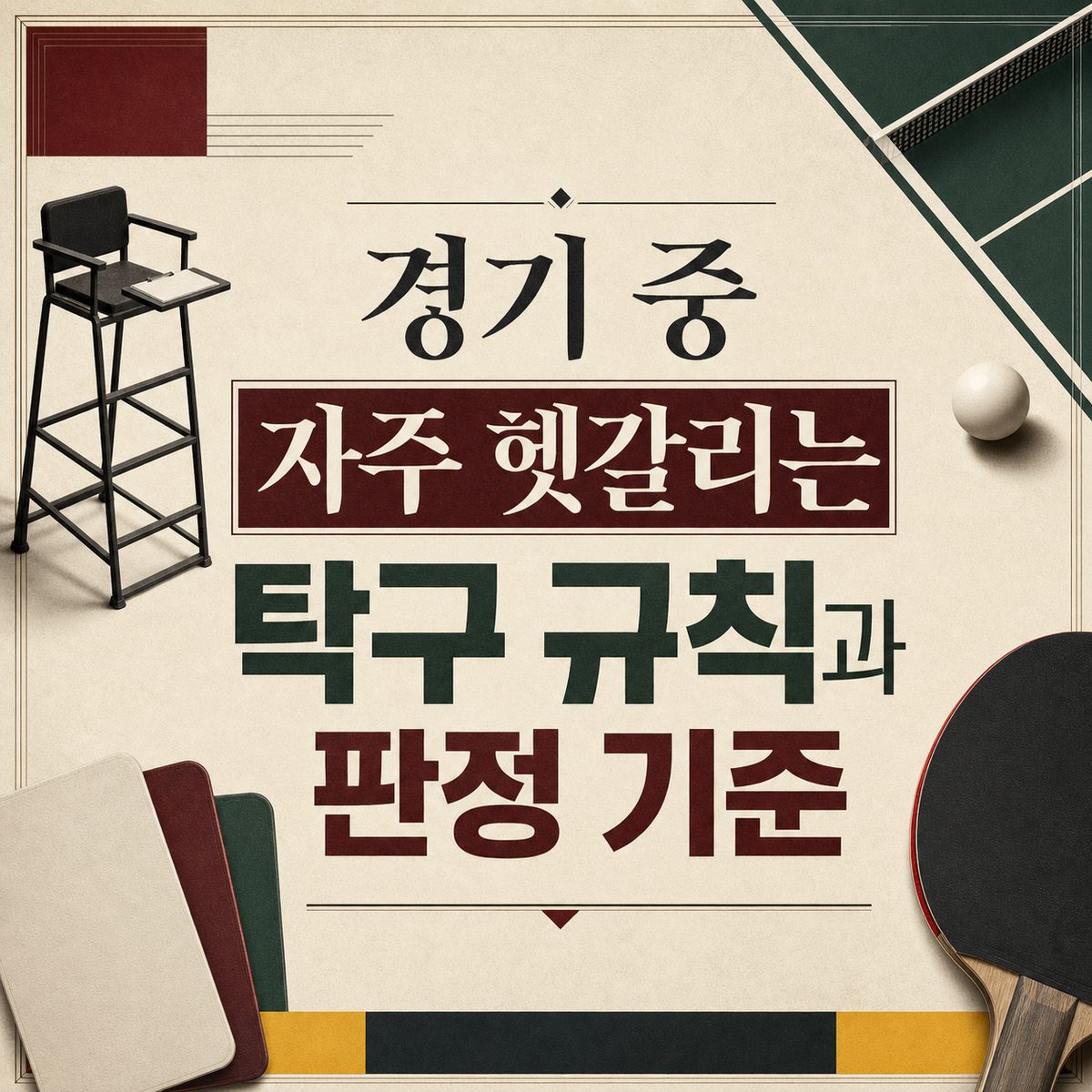 경기 중 자주 헷갈리는 탁구 규칙과 판정 기준