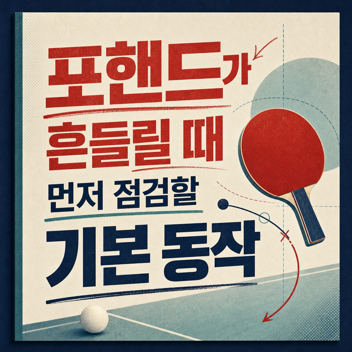포핸드가 흔들릴 때 먼저 점검할 기본 동작