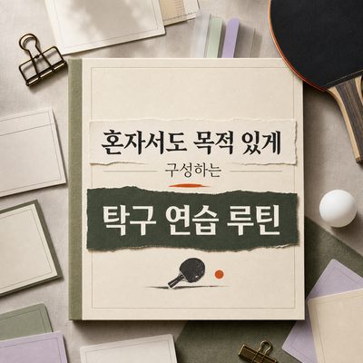 혼자서도 목적 있게 구성하는 탁구 연습 루틴