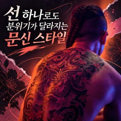 선 하나로도 분위기가 달라지는 문신 스타일