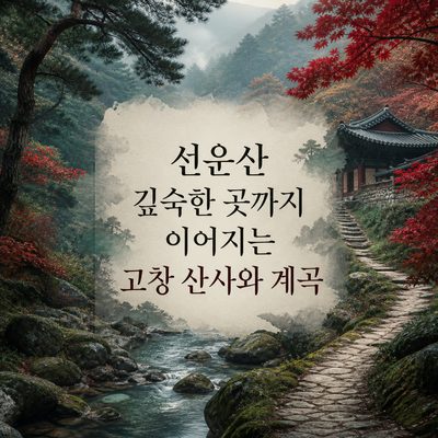 선운산 깊숙한 곳까지 이어지는 고창 산사와 계곡