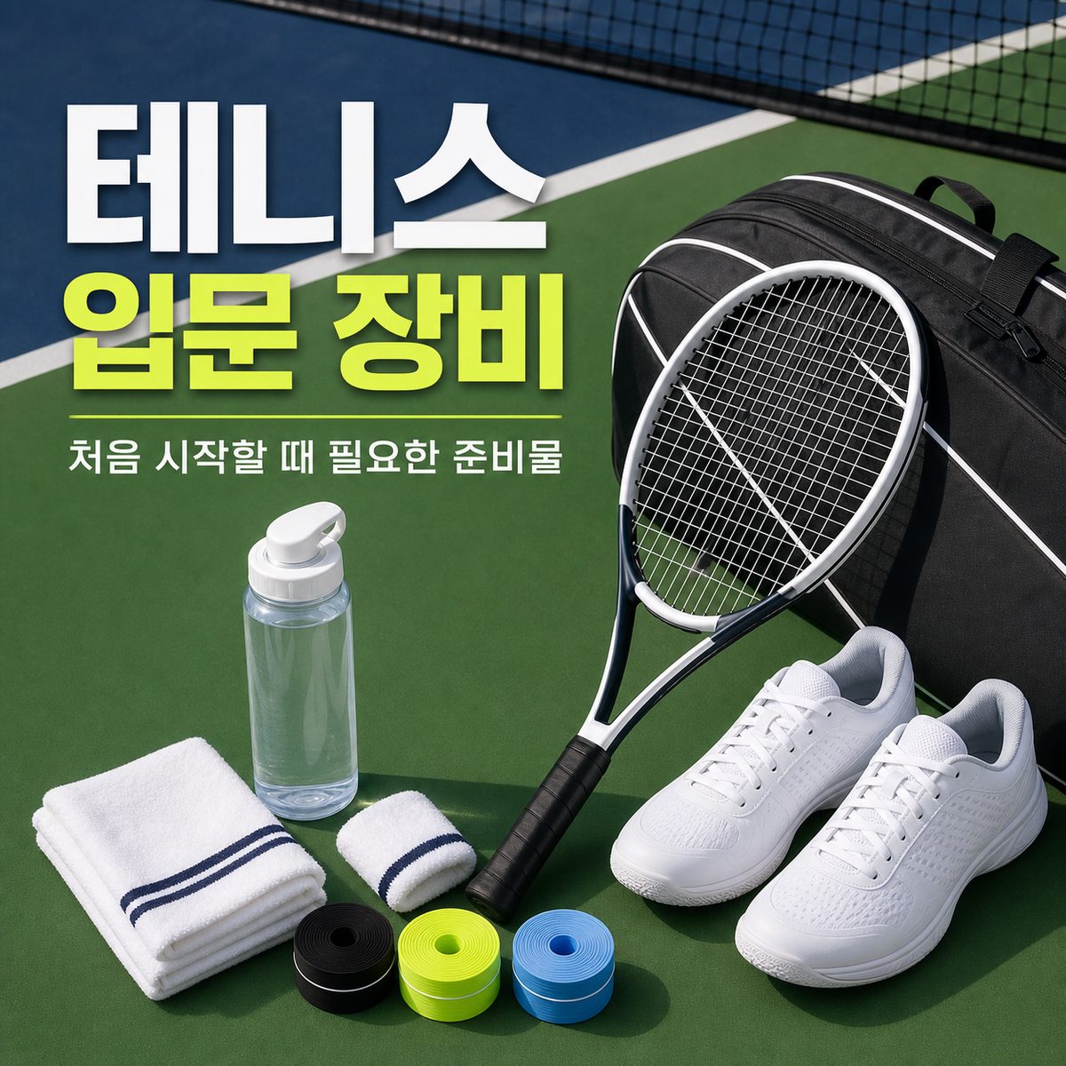 테니스 처음 시작할 때 필요한 장비 모음
