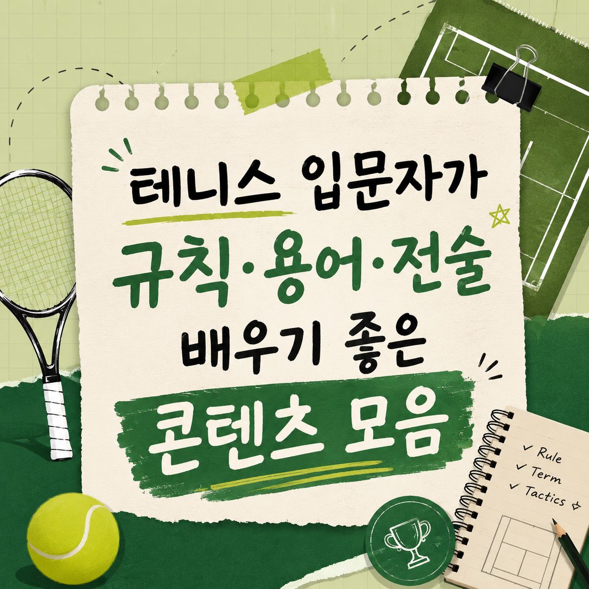 테니스 입문자가 규칙·용어·전술 배우기 좋은 콘텐츠 모음
