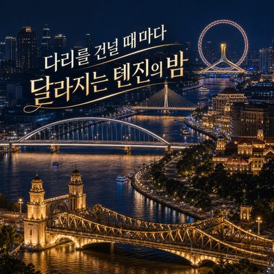 다리 하나를 건널 때마다 톈진의 밤이 달라진다