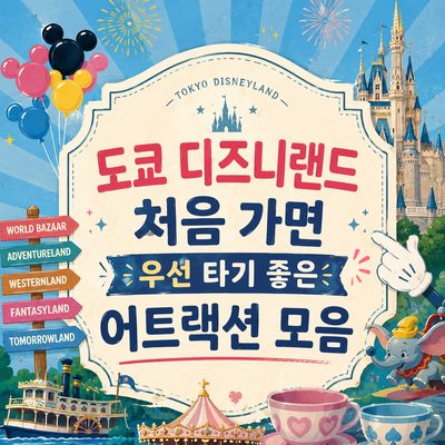 도쿄 디즈니랜드 처음 가면 우선 타기 좋은 어트랙션 모음