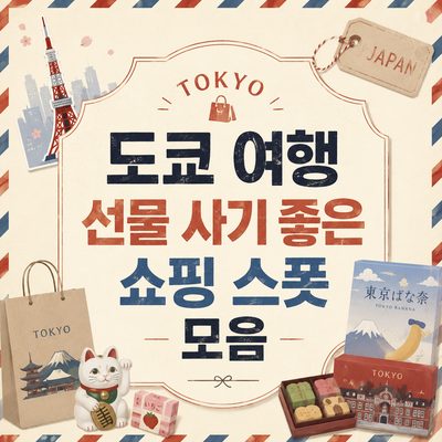 도쿄 여행 선물 사기 좋은 쇼핑 스폿 모음