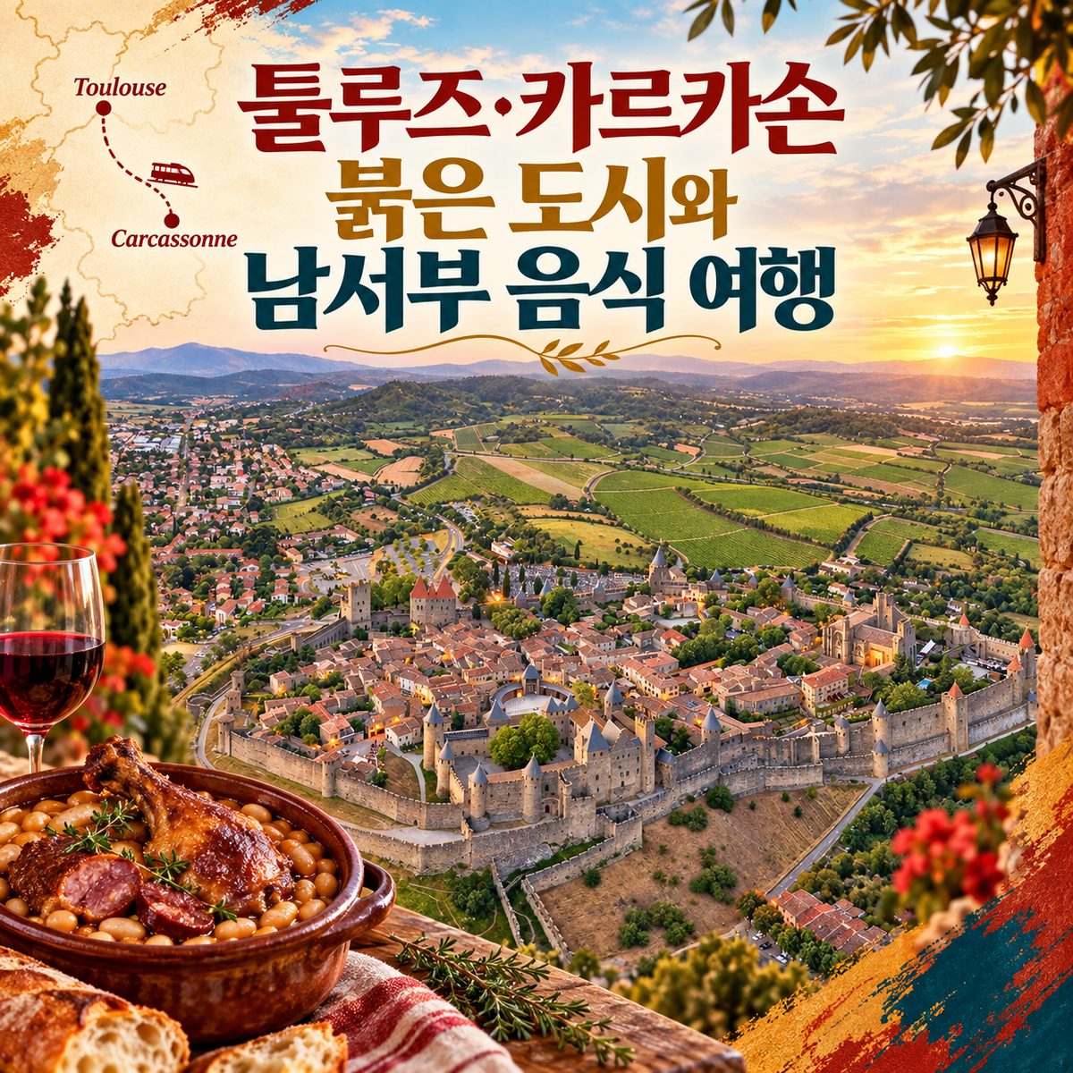 툴루즈·카르카손 붉은 도시와 남서부 음식 여행