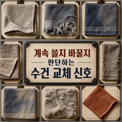 계속 쓸지 바꿀지 판단하는 수건 교체 신호
