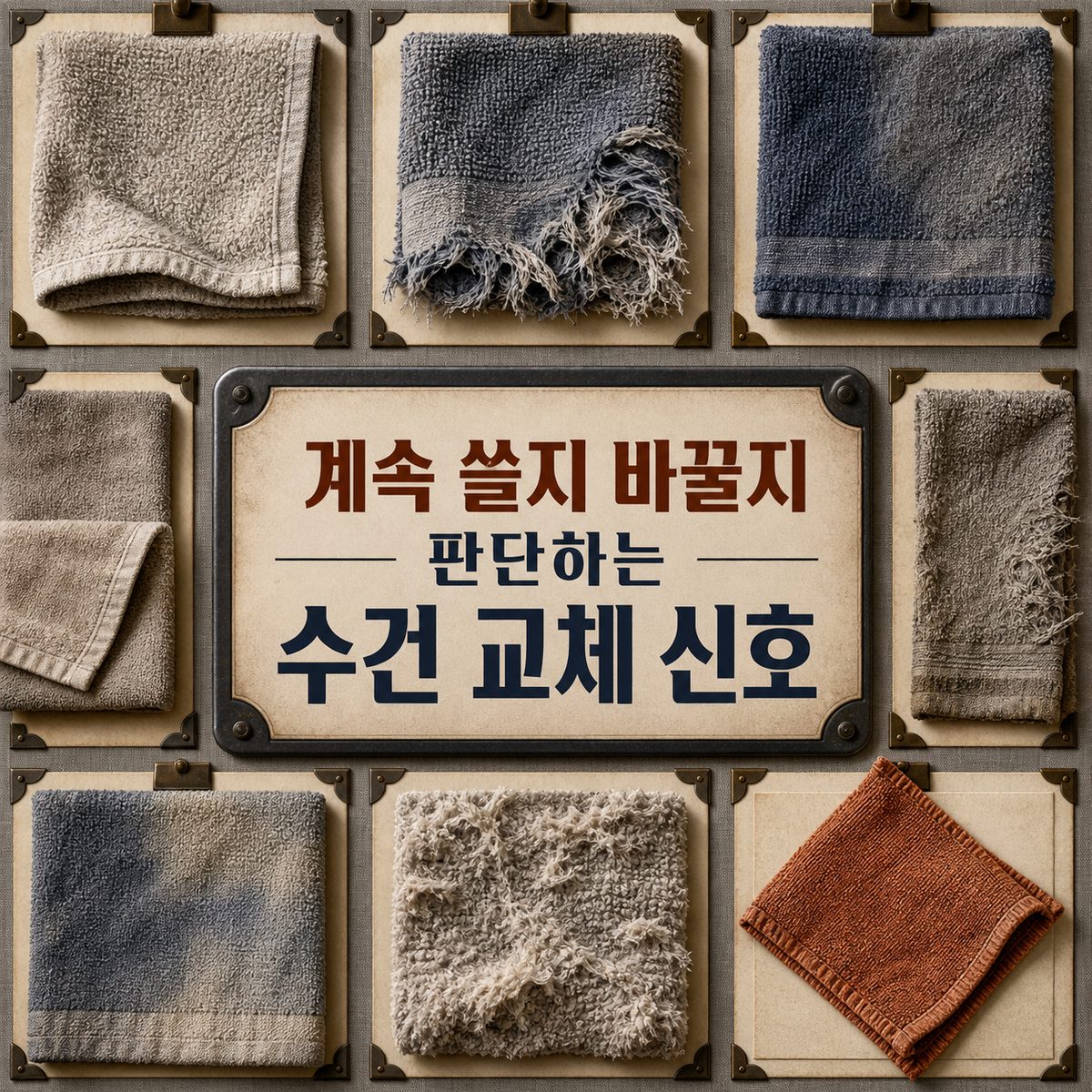 계속 쓸지 바꿀지 판단하는 수건 교체 신호