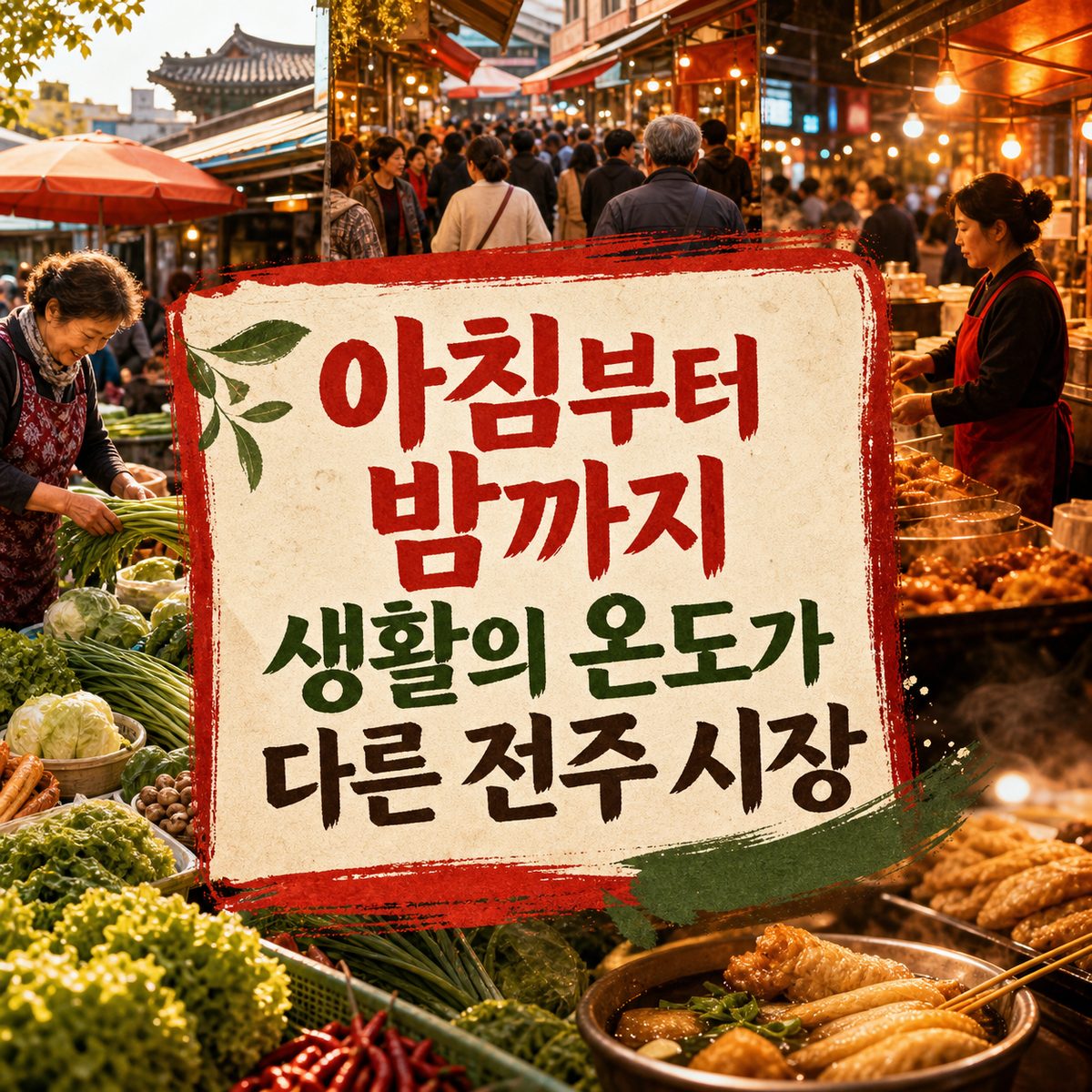 아침부터 밤까지 생활의 온도가 다른 전주 시장