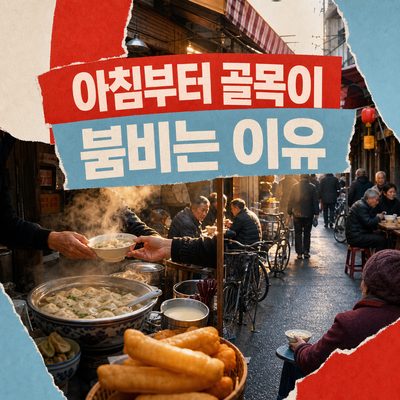아침부터 골목이 붐비는 이유